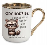 KUBEK ELEGANT na POŻEGNANIE ODEJŚCIE Z PRACY szop odchodzisz na prezent