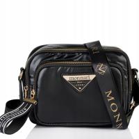 MONNARI Torebka na ramię LISTONOSZKA Pojemna DWUKOMOROWA do pracy PREMIUM