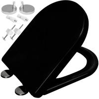 СИДЕНЬЕ ДЛЯ УНИТАЗА, СИДЕНЬЕ ДЛЯ УНИТАЗА, МЕДЛЕННОЕ СИДЕНЬЕ ДЛЯ CERSANIT WHEEL ROCA BLACK