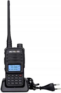 Retevis RT85 Walkie Talkie Dual Band, Дальний радиоприемник, DTMF FM, черный