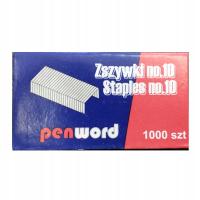 Zszywki metalowe No10 małe 1 op Penword 1000 sztuk