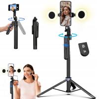 STATYW DO TELEFONU OBROTOWY 360 STEROWANY GESTAMI Z LAMPĄ