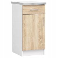 Кухонный шкаф Lima 40 см с столешницей 1 ящик 1 дверь 2 полки Белый Sonoma
