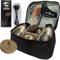 Zestaw kosmetyków do brody Szczotka Grzebień Kosmetyczka Roller Gęsta Broda
