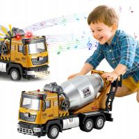 БОЛЬШОЙ АВТОМОБИЛЬ ДЛЯ ДЕТЕЙ БЕТОНОСМЕСИТЕЛЬ ПРИВОД ЗВУК СВЕТ ГРУША