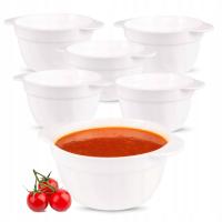 6 x бульон стеклянная миска белая миска для супа 650 мл