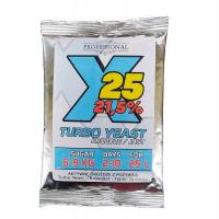 Drożdże gorzelnicze x25 21,5% na 25L 9kg TURBO PURE X Professional x25