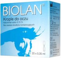 Биолан 0,15% глазные капли 20 минимсов по 0,35 мл