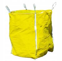 Worek Big Bag na Odpady i Gruz 90x90x120cm 4 zawiesia otwarta góra żółty