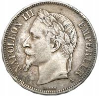 Francja - 5 franków 1867 A - SREBRO