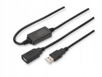 Przedłużacz USB Digitus DA-73101 czarny 15 m