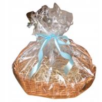 Подарочная корзина пустой набор с фольгой и древесной шерстью ленты