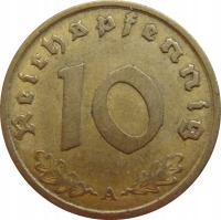 3025. Niemcy III Rzesza 10 Reichspfennig 1938 A