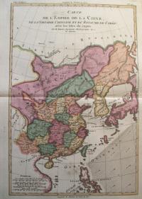 1780 oryginał MAPA Azja CHINY JAPONIA KOREA TAJWAN Mandżuria Pekin Tokio