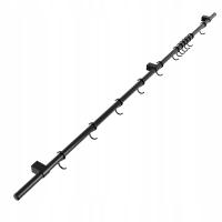 RELING KUCHENNY WIESZAK NA ŚCIANE Z HACZYKAMI 100 cm CZARNY MAT TWIST