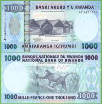 RWANDA 1000 FRANCS 2008 P-35 UNC