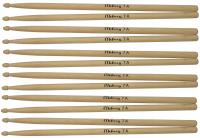 Набор: кленовые барабанные палочки MOBOOG 7A 12 шт. (6 par)