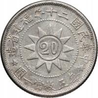 Chiny, Fukien, 20 centów rok 20 (1931). #TE#