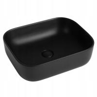 Umywalka Nablatowa Prostokątna 46×32,5 cm Czarny Mat - Aquaterris