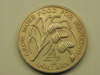 19522/ 4 DOLLARS 1970 DOMINIKA FAO BARDZO RZADKA