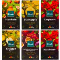 DILMAH zestaw 6 herbat czarnych OWOCOWYCH na prezent 5 smaków 6x20 torebek