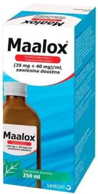 Maalox zawiesina doustna 250 ml LEK osłania śluzówkę żołądka
