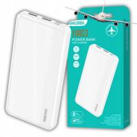 ZGRABNY LEKKI POWERBANK Przenośna Bateria Power Bank 9000 mAh BIAŁY