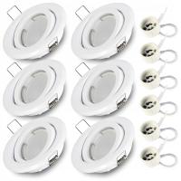 Светильник потолок ушко галоген белый светодиодные лампы GU10 7W нейтральный