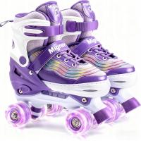 Wrotki Mignor MIG708 KLASYCZNE WROTKI 4 ROZMIAR REGULOWANE fioletowy r. 32-36