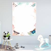 Tablica magnetyczna suchościeralna dla dzieci motyle 565 50x70cm PCV