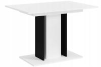 Stół kuchenny rozkładany mały 100-140 cm nowoczesny biało czarny mat