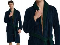 Теплый мужской халат Henderson UNREAL 41199 темно-синий * M*