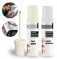 ZAPRAWKA ZESTAW 2w1: LAKIER BAZOWY OPEL Z147 + BEZBARWNY Z PĘDZELKIEM