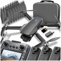 DRON KONTROLER Z LCD 2 kamery ZABAWKA 130G WiFi 3x AKU 300m BEZSZCZOTKOWY