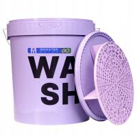Monster Shine Wiadro szare detailingowe + separator brudu