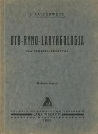 Baldenweck OTORYNOLARYNGOLOGIA 1933