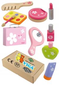 STUDIO URODY Drewniane Zabawki Dla Dziewczynki LUSTERKO grzebień Kosmetyki