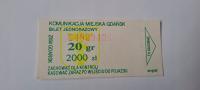 BILET ZKM GDAŃSK 20gr/2000zł (C)