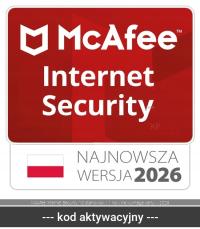 McAfee Internet Security 2026 nie wymaga karty 10 st. / 12 miesięcy ESD