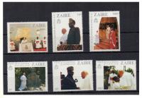 JAN PAWEŁ II - ZAIRE, znaczki pocztowe, zestaw.
