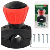 Gałka na kierownicę łożyskowana CZERWONA fi 52mm