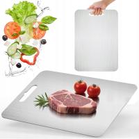 1SZT DUŻA TYTANOWA DESKA DO KROJENIA ZE STALI KUCHENNA PODKŁADKA