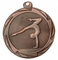 Medal kolor Brązowy Gimnastyka , Akrobatyka, 45mm, Wstążka