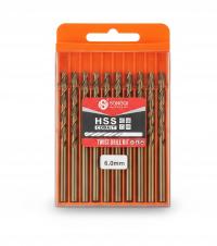 WIERTŁA KOBALTOWE M35 DO METALU ALUMINIUM STALI 6MM HSS-CO 5% JAKOŚĆ 10SZT.