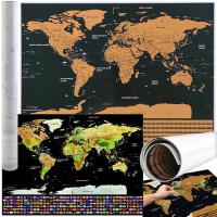 Карта мира скретч карта подарок украшение плакат большой мир для путешественника