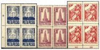 1945 Polska Fi.358-360 ** Czwórki WYDANIE ŁÓDZKIE Czyste **