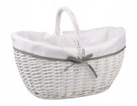 Белая корзина для покупок грибы пикник водка свадьба пасхальный 44X34X24 / 36 см