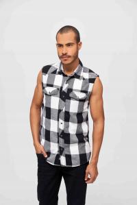 Koszula Brandit Checkshirt sleeveless white/black L