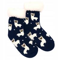 Skarpetki Dziecięce Ciepłe Grube Z Futerkiem Zimowe Świąteczne ABS Prezent