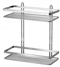 Душистый INOX ванная комната полка сталь прямой 2 Уровня 25x12x27 хром глянец